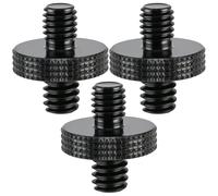 BENACES 3 Pack 1/4"-20 Male to M6 Male Thread Adapter Screw, Aluminum Alloy Dual Different Specification Conversion Screw for Tripod, Monopod, Camera Quick Release Plate, Light Stand