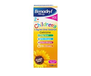 Benadryl Allergy Children's 2 Years Plus 1mg/ml Oral Solution 120ml