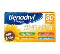 Benadryl Allergy One A Day 10 Mg Tablets - Effective and Long-Lasting Relief - 30 Count