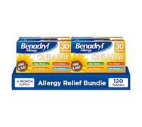 Benadryl Allergy One A Day 10 Mg Tablets - Effective and Long-Lasting Relief - 30 Count (Pack of 4)