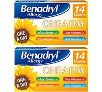 Benadryl Allergy One a Day 10 mg Tablets - Effective and Long Lasting Relief from Hay Fever, Pet, Skin and Dust Allergies - 28 Tablets 2 Pack