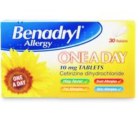 Benadryl Allergy One-A-Day Cetirizine Dihydrochloride 30 Tablets