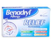 Benadryl Allergy Relief Capsules 12'S