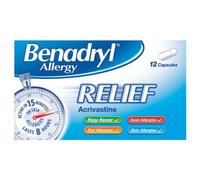 Benadryl Allergy Relief 12 Capsules - Pack of 6