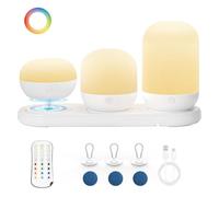 Benaep Baby Night Light, Night Light for Kids,10 Levels Brightness Dimmable,USB Rechargeable, Remote Control, with 17 RGB Color Changing,Portable Table Lamp for Newborn Breastfeeding Nursery
