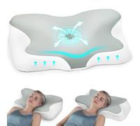 Benaep Cervical Neck Pillow for Pain Relief - Ergonomic Cervical Neck Pillow for Sleeping Pillow Memory Foam Pillows Orthopedic Bed Pillow for Side Back Stomach Sleepers (with Removable Cover)