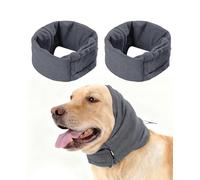Benaewa 2 Pcs Dog Ear Protectors, Dogs Happy Hoodie for Anxiety Relief, Noise Cancelling (Grey-M)