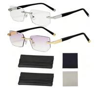 Benaewa 2pcs Auto Focus Glasses Self Adjusting, Autofocus Reading Glasses with Anti Bluelight for Driving, Reading