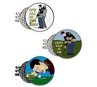 Benaewa 3 Pcs Golf Marker, Funny Golf Ball Markers for Putting Green, Magnetic Hat Clip