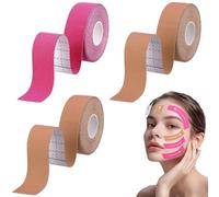 Benaewa 3 Rolls Face Tape, 2.5cm*5m Face Eye Neck Lift Tape, Anti Wrinkle Face Taping for Firming and Tightening Skin