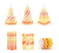 Benaewa 6 Pcs 3D Printed Fidget Toy, Impossible Spiral Cone Fidget Toy for Stress Relief, Desk Decorations
