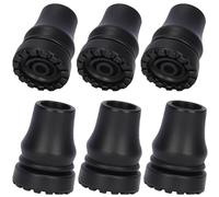 Benaewa 6 Pcs Walking Stick Rubber Ends in 19mm, Non-Slip Ferrules for Walking Sticks, Replacement Cane Tip for Crutches, Canes, Hiking Pole (Black)