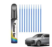 Benaewa Car Touch Up Paint, Grey Car Scratch Repair Pen with 10 Pcs Cotton Swabs, Touch-Up Paints for Vehicles