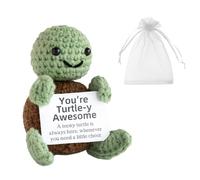 Benaewa Emotional Support Turtle Gift, Funny Positive Gifts with Encouragement Words, 7x12cm Cheer up Plush Turtle