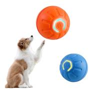Benaewa Interactive Dog Ball - Rechargeable Moving Toy with LED Light for Cats and Pets (Blue, Orange)