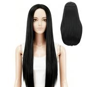 Benaewa Long Black Wig, Straight Long Wig for Cosplay, Party