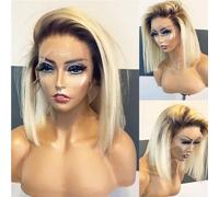 Benafee Ombre 1B613 Bob Wig Human Hair Natural Black to Blonde Lace Wig Human Hair 13x4 HD Lace Front Bob Wigs for Black Women Hair Wig