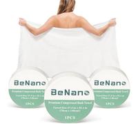 Benano Premium Compressed Towel Tablets Disposable Towel 55.1 in x 27.5 in Large Bath Towel Travel Towel Reusable for Hotel Camping Sports Hiking Beach Swimming Vacation (55.1" x 27.5" (3 Pack))
