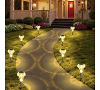Benany Solar Lights Outdoor, 8 Pack Mushroom Lights Outside Waterproof, Solar Powered LED Lighting for Garden, Yard, Landscape, Path, Pathway, Lawn, Walkway, Driveway, Backyard Decor (Warm White)