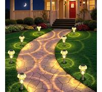 Benany Solar Lights Outdoor, 8 Pack Mushroom Lights Outside Waterproof, Solar Powered LED Lighting for Garden, Yard, Landscape, Path, Pathway, Lawn, Walkway, Driveway, Backyard Decor (Warm White)