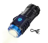 Benares Three-Eyed M-onster Flashlight - Super Bright Hand Flashlight | Rechargeable LED Torch | Pocket Flashlight | Waterproof Pocket Torch for Outdoor (5 Modes)