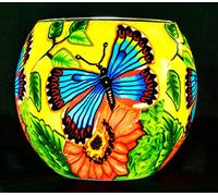 Benaya Glass Nightlight Tealight Holder - Butterfly Beauty