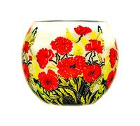 Benaya Glass Nightlight Tealight Holder - Classic Poppies