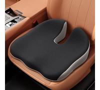 Benazcap Car Seat Cushion - Memory Foam Car Seat Pad - Sciatica & Lower Back Pain Relief - Car Seat Cushions for Driving - Road Trip Essentials for Drivers