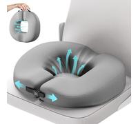 Benazcap Donut Cushion for Hemorrhoids, Coccyx Cushion for Tailbone Pain Relief, Donut Pillow, Memory Foam Seat Cushion by Ergonomic for Sores, Sciatica, Gray