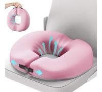 Benazcap Donut Cushion for Hemorrhoids, Coccyx Cushion for Tailbone Pain Relief, Donut Pillow, Memory Foam Seat Cushion by Ergonomic for Sores, Sciatica, Pink