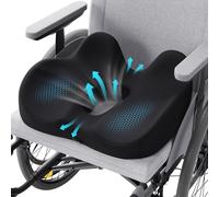 Benazcap Donut Cushion for Hemorrhoids, Coccyx Cushion for Tailbone Pain Relief, Office Chair Cushion, Donut Pillow for Wheelchair, Memory Foam Seat Cushion by Ergonomic for Sores, Sciatica, Black