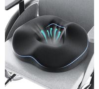 Benazcap Donut Pillow Seat Cushion for Sciatica & Tailbone Pain Relief, Memory Foam Hemorrhoid Pillow by Ergonomic for Coccyx, Sciatica, Pregnancy, Postpartum- DarkGray