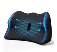 Benazcap Lumbar Support Cushion for Lower and Middle Back, Memory Foam Back Support Cushion for Car, Office Chair,Wheelchair, Car Seat Back Support for Driving, Black