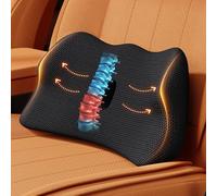 Benazcap Lumbar Support Cushion for Lower and Middle Back, Memory Foam Back Support Cushion for Car, Office Chair,Wheelchair, Car Seat Back Support for Driving, Black