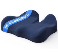 Benazcap Memory Foam Seat Cushions for Tailbone Pain Relief, Office Chair Cushion, Ergonomic Coccyx Cushion for Home, Office, Car and Wheelchair, Car Seat Cushions for Driving, Non-Slip Base, Blue