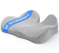 Benazcap Memory Foam Seat Cushions for Tailbone Pain Relief, Office Chair Cushion, Ergonomic Coccyx Cushion for Home, Office, Car and Wheelchair, Car Seat Cushions for Driving, Non-Slip Base, Grey