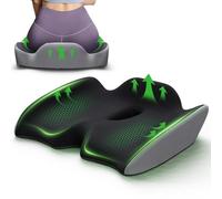 Benazcap Office Chair Seat Cushion, Pressure Relief for Hip, Sciatica, Tailbone, Lower Back Support, Memory Foam Coccyx Cushion for Car, Wheelchair, Office, Gaming Long Sitting, Large