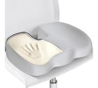 Benazcap Seat Cushion for Office Chair, Memory Foam for Pain Relief, Non-Slip Coccyx Cushion Washable Removable Cover for Desk Chair/Car Seat/Gaming Chair/Wheelchair,Grey