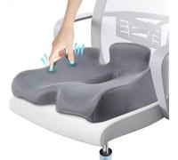 Benazcap X Large Memory Seat Cushion for Office Chair, Sciatica and Lower Back Pain Relief Memory Foam Firm Coccyx Pad for Wheelchairs, Gaming Chairs, Cars, Office Chairs, Gray