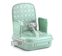 BenBat Feed & Go Booster Seat with Removable Tray and self Storage. Lightweight and Convenient for Dining Out on the Go. Complete with Carry Handle - Green