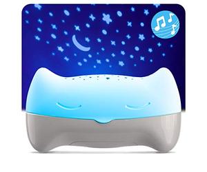 Benbat Hooty Night Light Projector - Sound and Sleep Projector with Glowing Night Light and Starlight Projection Image for Nursery or Car - for Use at Home or On-The-Go