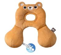 BenBat Newborn Headrest & Neck Support Pillow Baby Travel Pillow for Comfortable Sleep. Infant Brown Bear, 0-12 Months