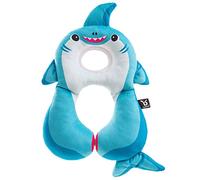 BenBat Travel Neck Pillow for Kids Toddler Comfortable Headrest Sleep Support for Car, Flights & Road Trips. Child Size 1-4 Years (Blue-Shark)