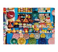 BenBen 1000 Piece Jigsaw Puzzle for Adults, Moroccan Pottery, Jigsaw Puzzle with Letters on Back, Challenging Puzzle for Game Night
