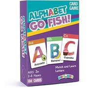 BenBen Alphabet Go Fish Card Game for Kids,104 Cards, Oversized ABC Learning Playing Cards, Memory Matching Games, 2-8 Players, Ages 3 and up, Easter Basket Stuffers, Stocking Stuffers
