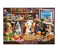 BenBen Jigsaw Puzzles for Adults 1000 Pieces, Dogs' Dinner Party, 49 x 68cm, Challenging Puzzles, Puzzle Game for Women Men, Home Décor