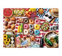 BenBen Puzzles for Adults 1000 Pieces, Spring Picnic Jigsaw Puzzles with Letters on Back, Challenging Puzzles for Family Game Night Home Décor