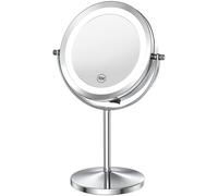 Benbilry Benvivy Lighted Makeup Mirror with Magnification, LED Double Sided 1x/10x Magnifying Vanity Mirror,7 Inch Battery Powered 360° Swivel Cosmetic Mirror Shaving Mirror