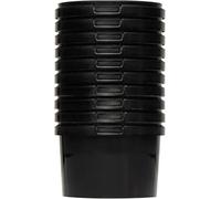 BenBow Bucket with Lid, 0.5 L, Black, 100 x 0.5 Litres, Food-Safe, Stable, Airtight, Leak-Proof, Odourless, Plastic Storage Container, Empty