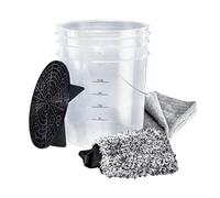 BenBow Car Wash Set: 20-Liter Washing Bucket with Dirt Trap + Wash Mitt + 5 Microfiber Cloths - ideal for gentle hand car wash